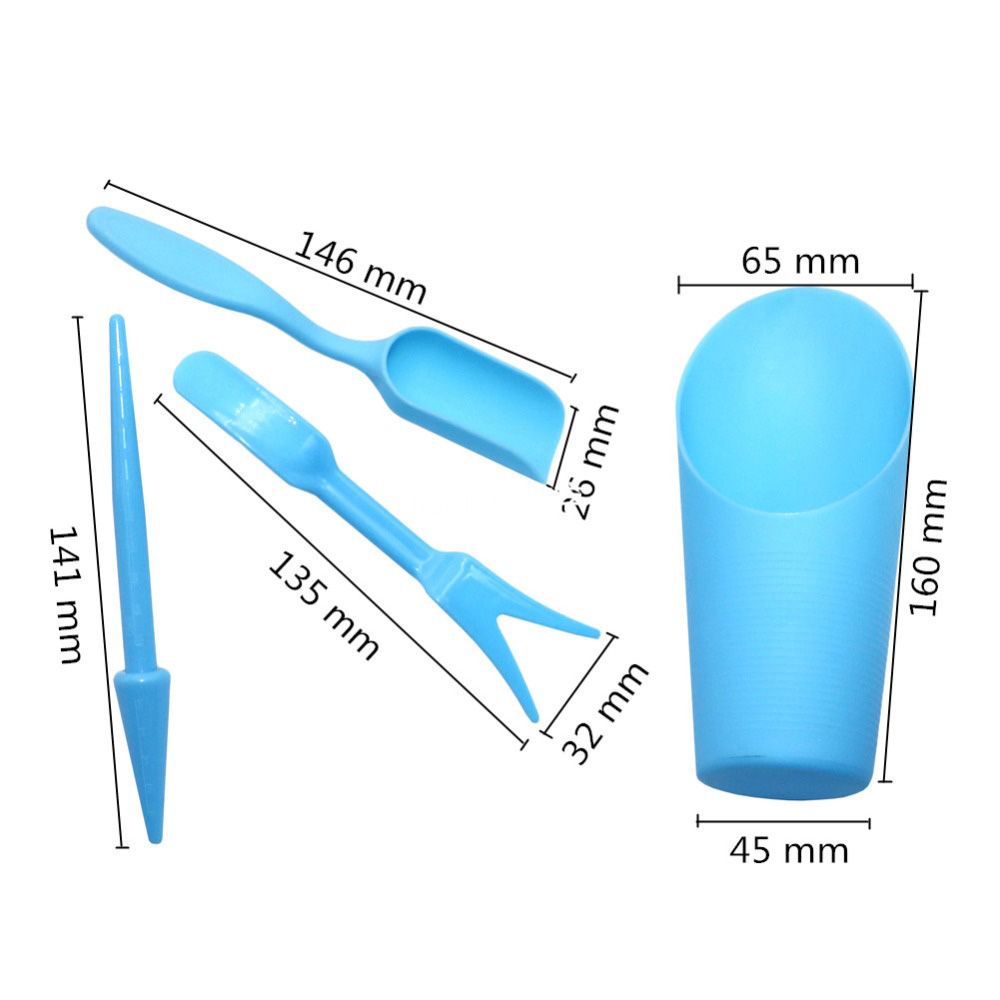 1 bộ 4 dụng cụ trồng cây cảnh/cây mọng nước nhiều màu sắc DIY