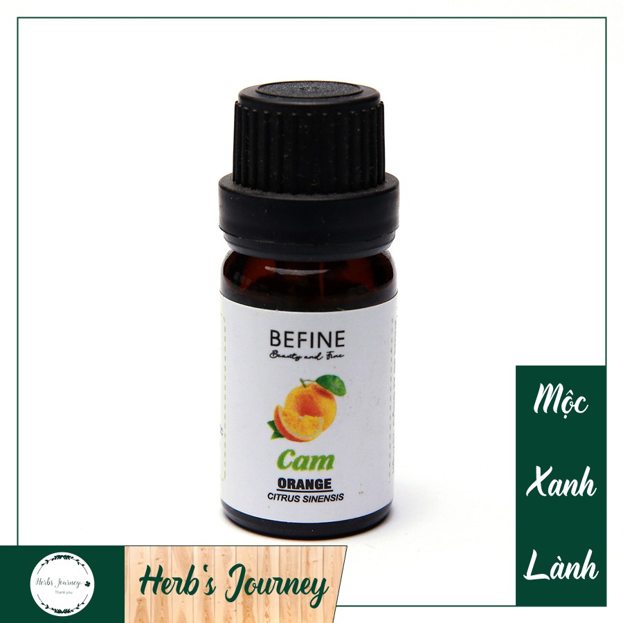 Tinh dầu Cam nguyên chất - BEFINE - Chưng cất tự nhiên - Thơm phòng, giảm say tàu xe