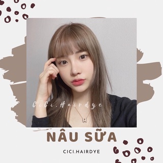 Thuốc nhuộm màu NÂU SỮA ( tặng trợ dưỡng + găng tay)