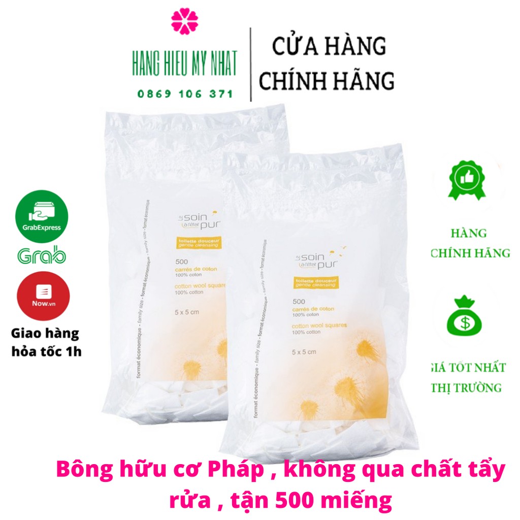 Tetra Medical 500 Cotton Pads - Bông Tẩy Trang 500 Miếng