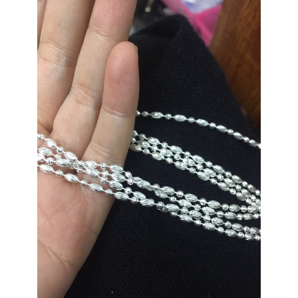 Dây chuyền hình khế bi bạc ta thân to