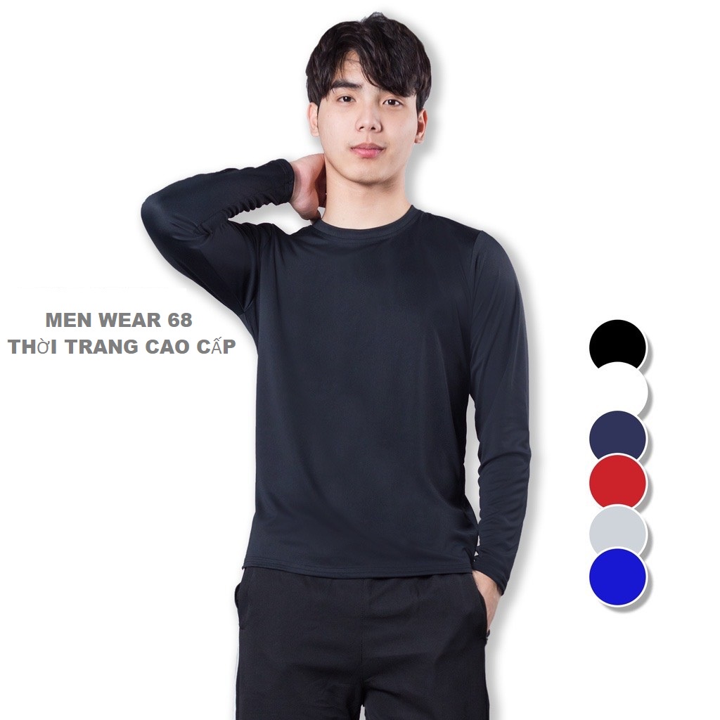 Áo thun tay dài, Giữ nhiệt thể thao nam co giãn, giữ ấm, màu sắc trẻ trung và năng động