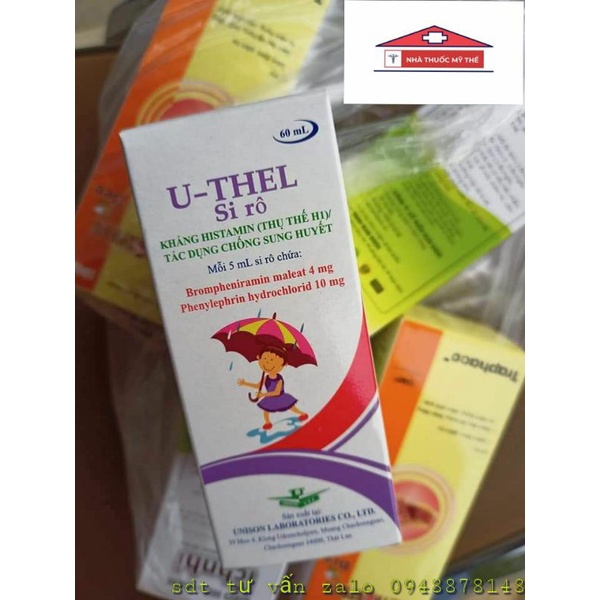 Siro ho U - THEL , làm giảm các triệu chứng ho khan,ho có đờm,hắt xì,nghẹt mũi,sổ mũi _NHẬP KHẨU TỪ THÁI LAN