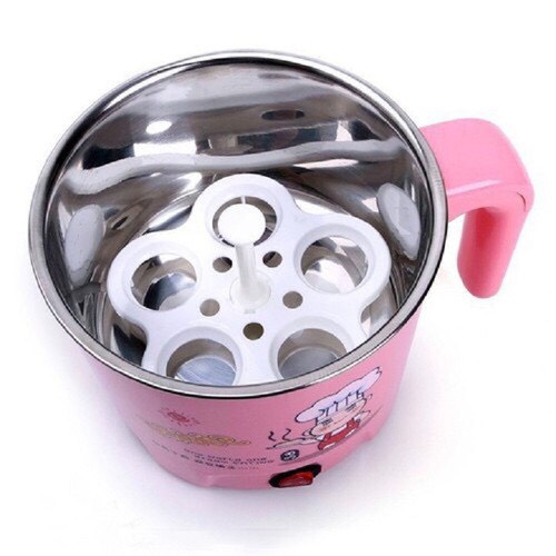 (Bảo hành 12 tháng) Nồi lẩu mini đa năng 2 tầng kèm giá hấp đa năng. Ca nấu mì điện