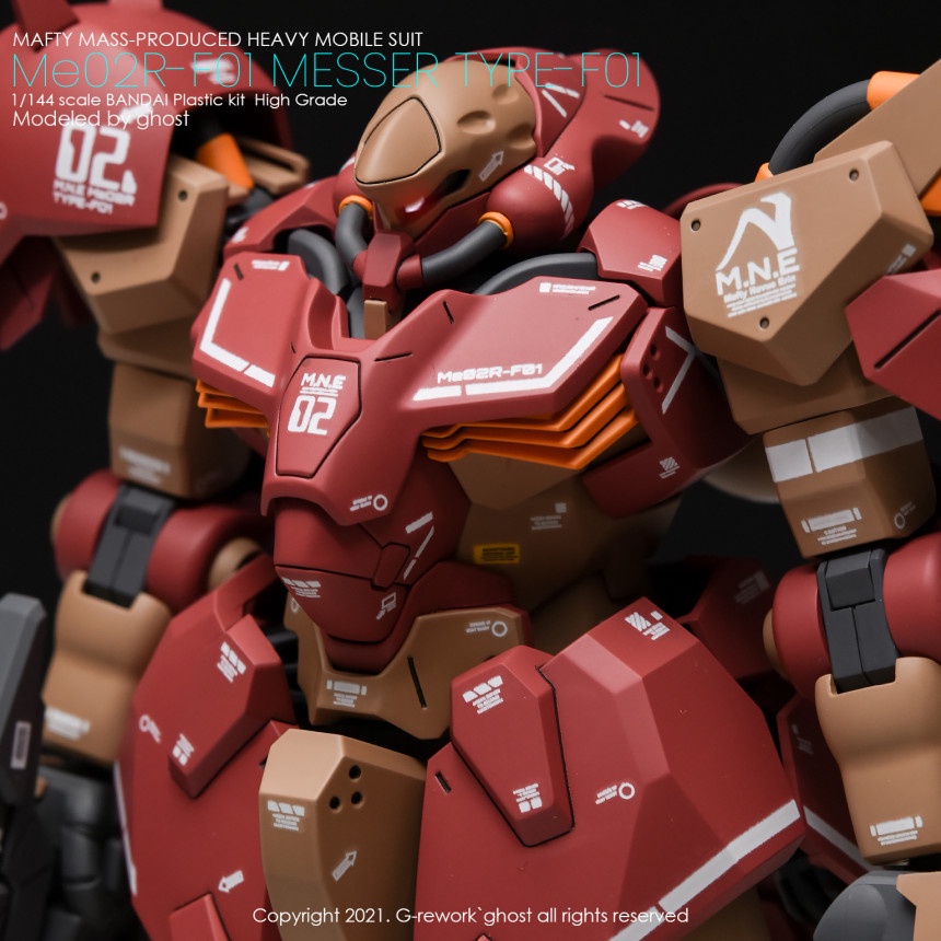 Decal nước dán mô hình HG Messer Type F01 02 HGUC Water sticker