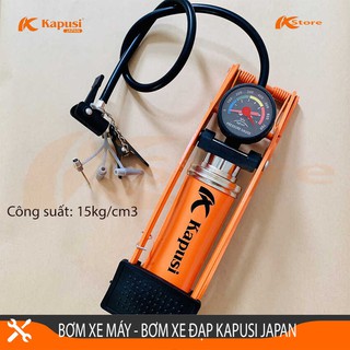 Bơm Xe Đạp - Bơm Xe Máy Kapusi Japan Công Nghệ Nhật Bản, Hàng Chính Hãng Bảo Hành 1 Năm