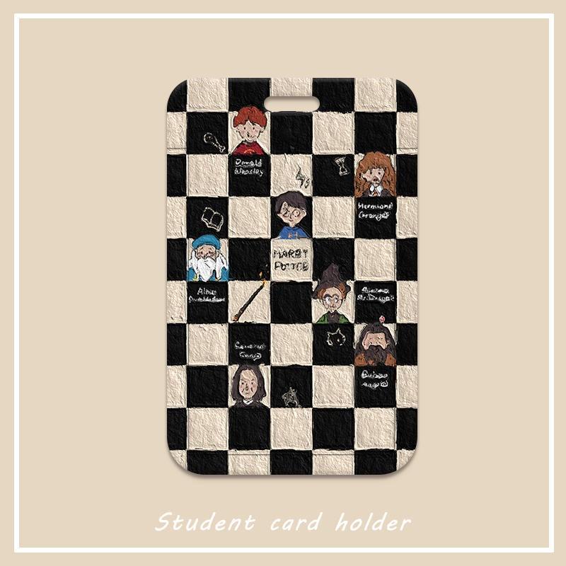 Hoạt Hình Ốp Điện Thoại Có Ngăn Đựng Thẻ Kèm Dây Đeo Cổ Phong Cách Harry Potter