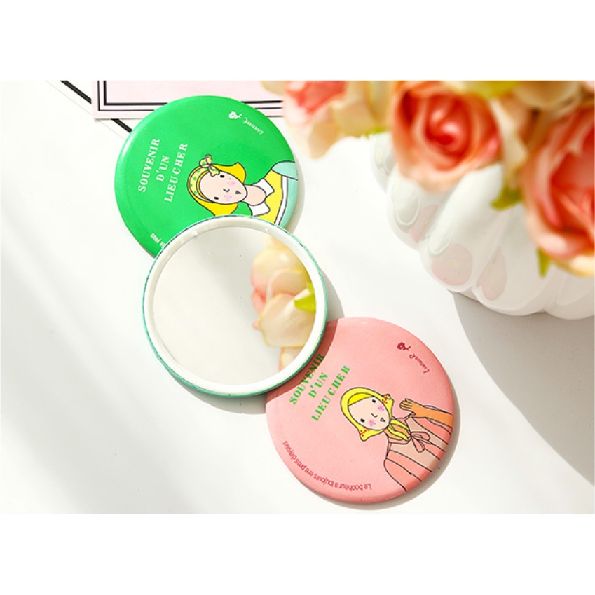 LẺ 1 GƯƠNG MINI CẦM TAY HÀN QUỐC DỄ THƯƠNG - GƯƠNG MINI BỎ TÚI HD6