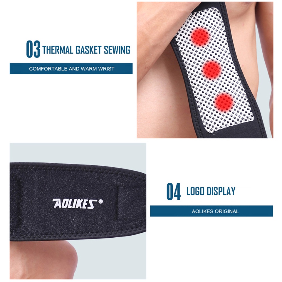 Aolikes 1 Cặp Đai Quấn Bảo Vệ Cổ Tay Chống Lạnh Chuyên Nghiệp Sự Bảo Vệ