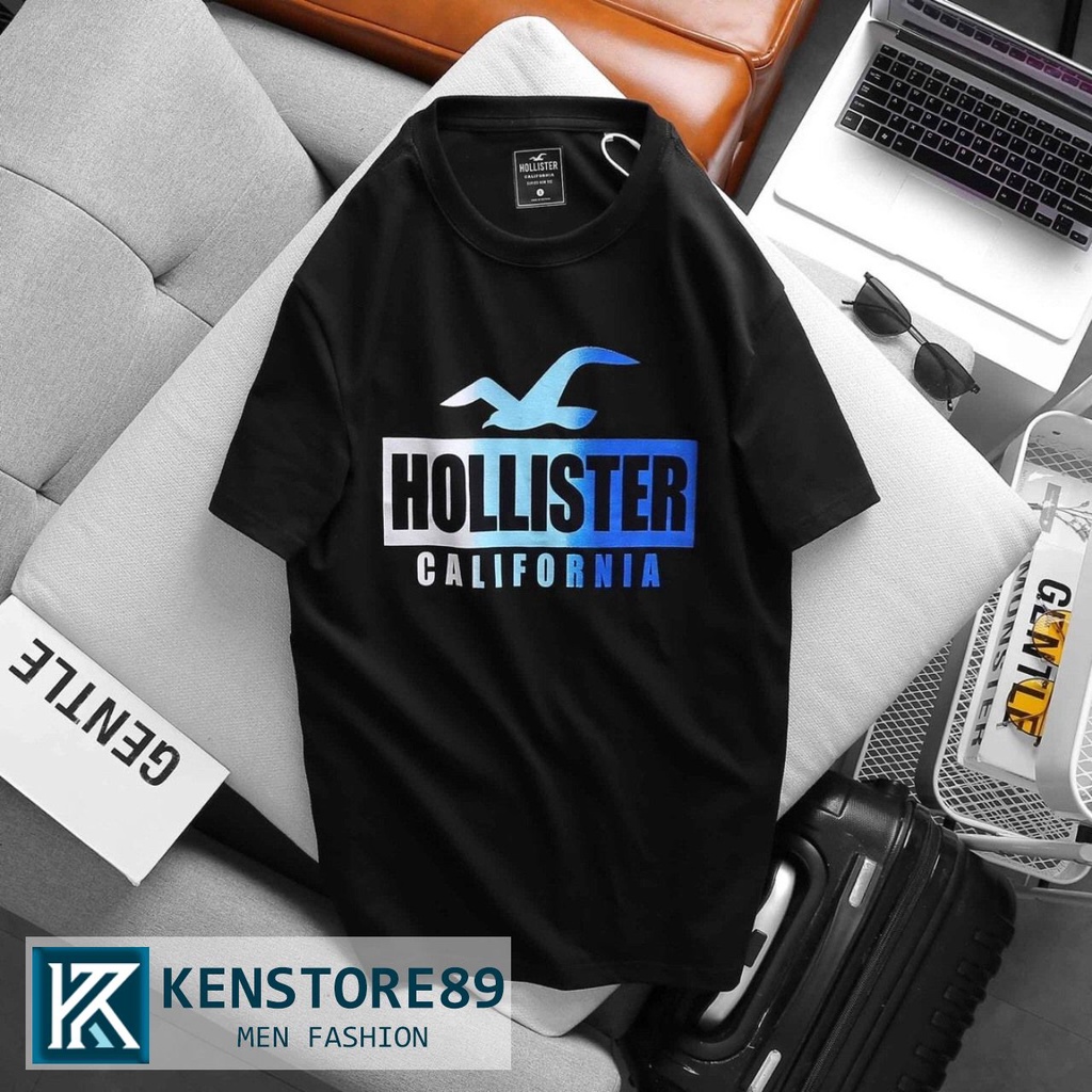 Áo thun nam cổ tròn HOLIS BLUE phong cách KENSTORE89 ATV214