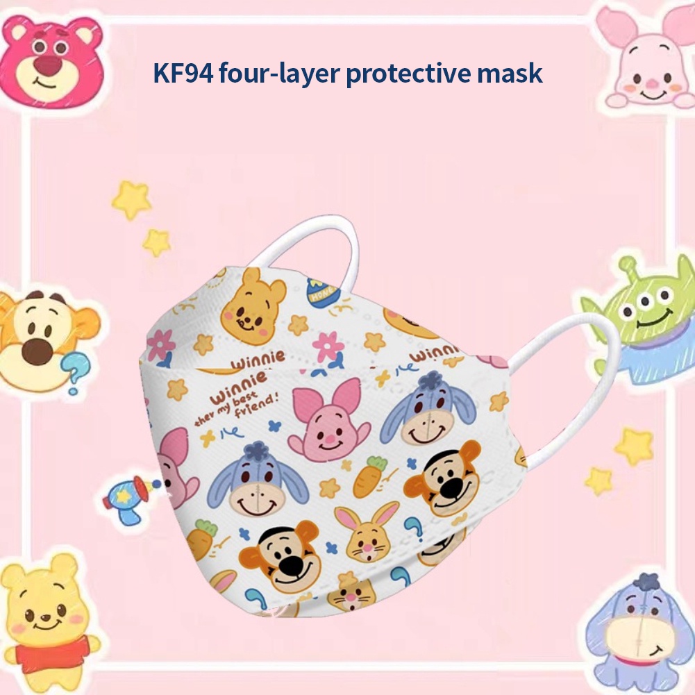 10pcs Hàn Quốc phiên bản dành cho người lớn KF94 dễ thương phim hoạt hình mặt nạ Trong kho