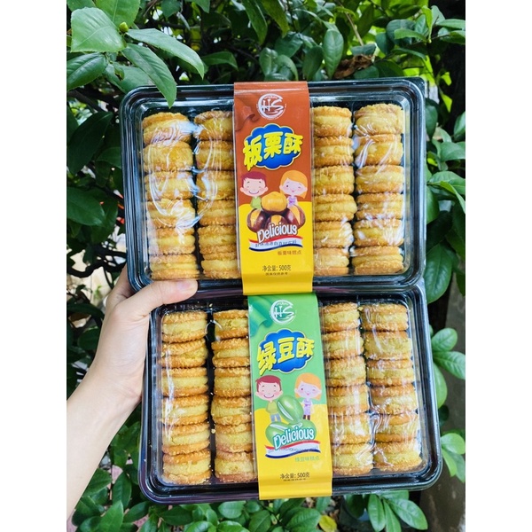 Bánh nướng nhân hạt dẻ/đậu xanh tẩm vị mật ong 500gram