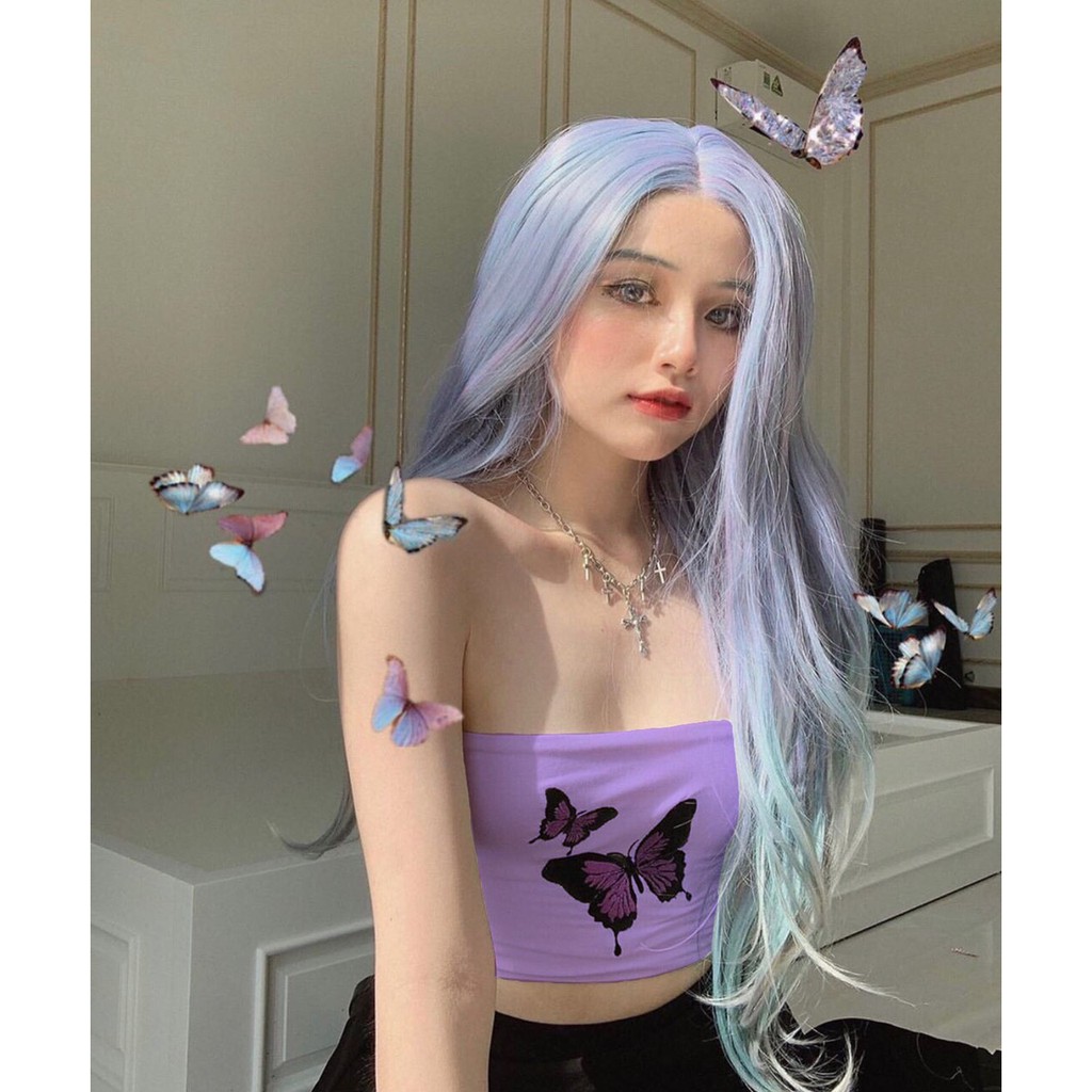 ÁO ỐNG THÊU BƯỚM ( KÈM ẢNH THẬT )