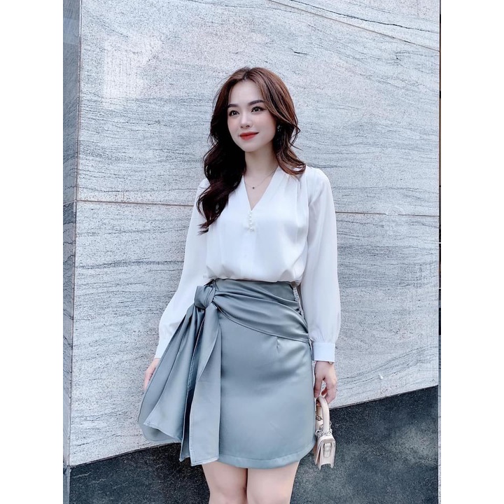 Áo sơ mi lụa Gu xịn xò hàng công sở