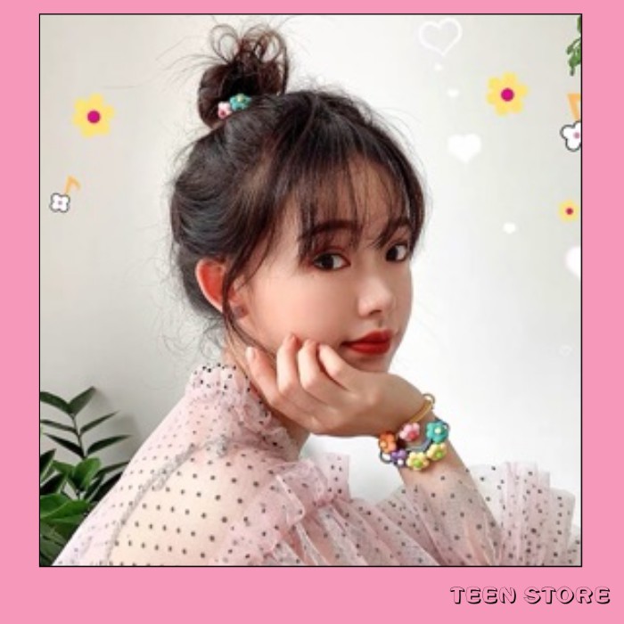 Buộc tóc nơ hoa nhí ulzzang