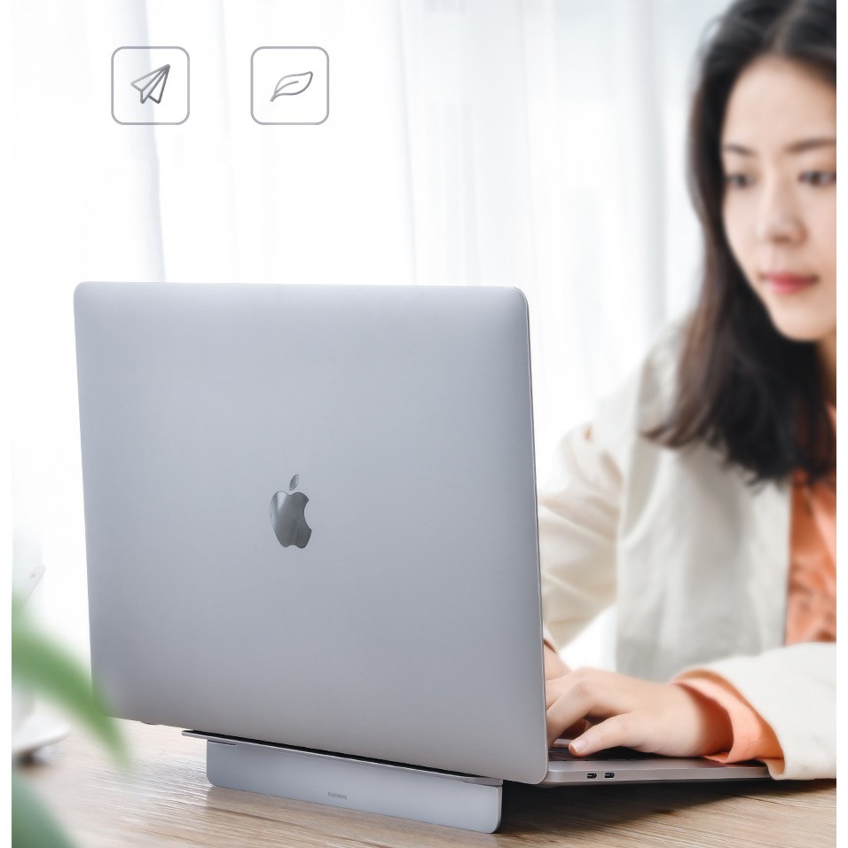 ☫▨▩Giá đỡ tản nhiệt Baseus có thể gập lại dùng gắn cho máy tính/Macbook Air Pro 16 15 14 13 Inch - Chính hãng