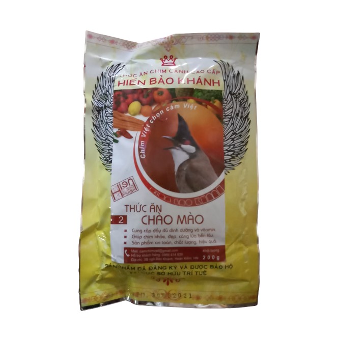 Cám Chào Mào Hiển Bảo Khánh (Số 2) 200gr - Giúp Chim Căng Lửa, Thi Đấu