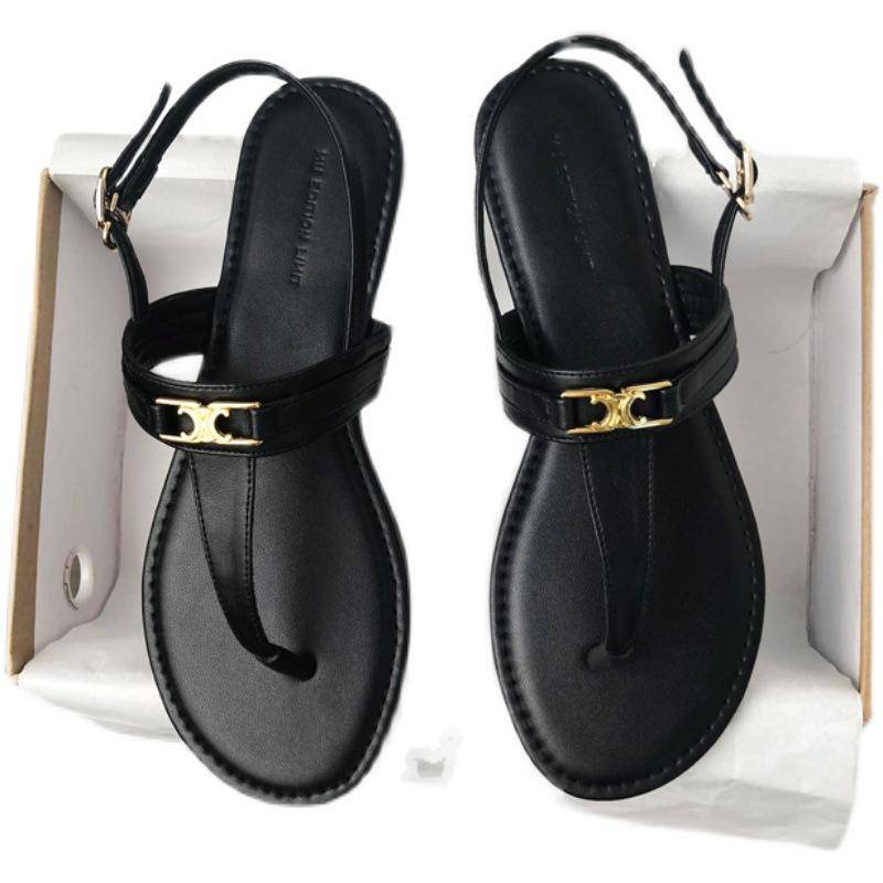 Giày Sandal Xỏ Ngón Đế Bằng Thời Trang Mùa Hè Mới 2022 Cho Nữ