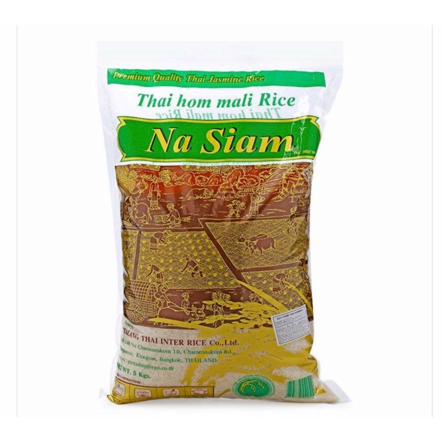 HOM MALI “NA SIAM” Gạo Thái Lan Hom Mali 5kg Gạo ngon nhất thế giới 2021
