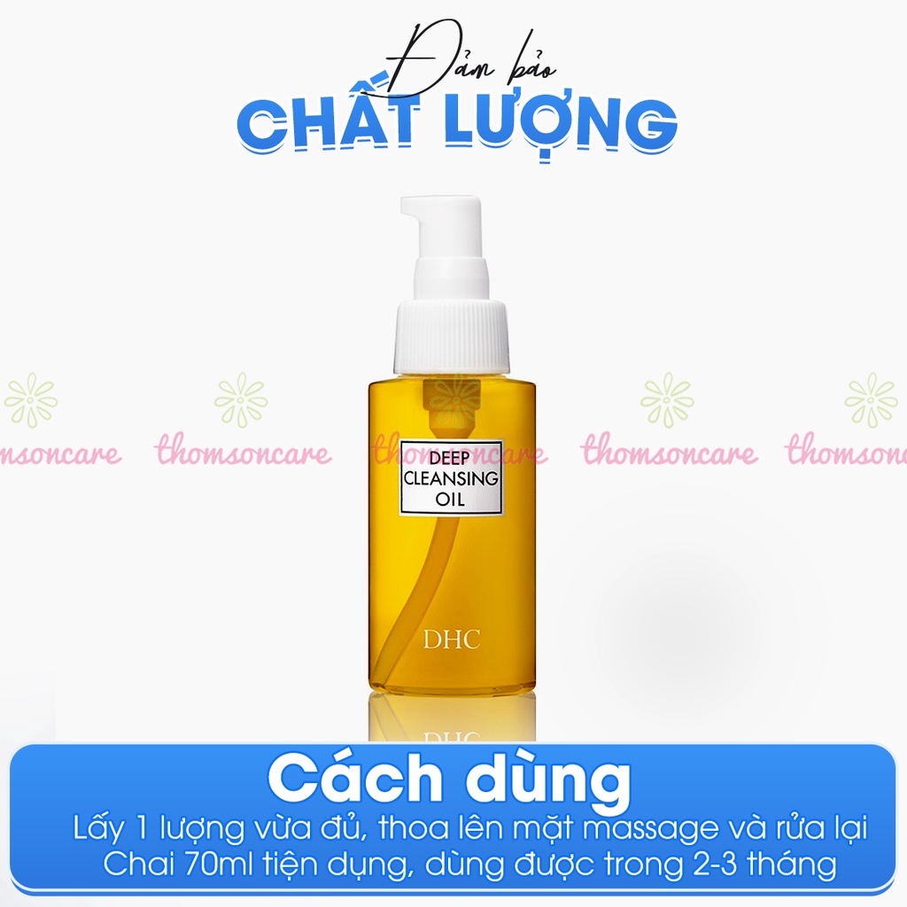 Dầu tẩy trang DHC chiết xuất từ Olive - Làm sạch sâu da, an toàn, lành tính chai 70ml - Hàng Chính Hãng DHC Nhật Bản