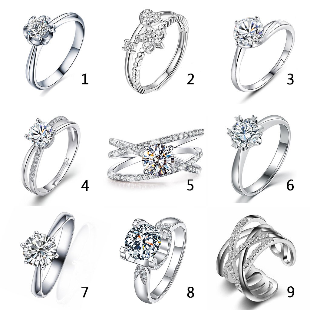 Nhẫn Mạ Bạc 925 49 Kiểu Dáng Sang Trọng