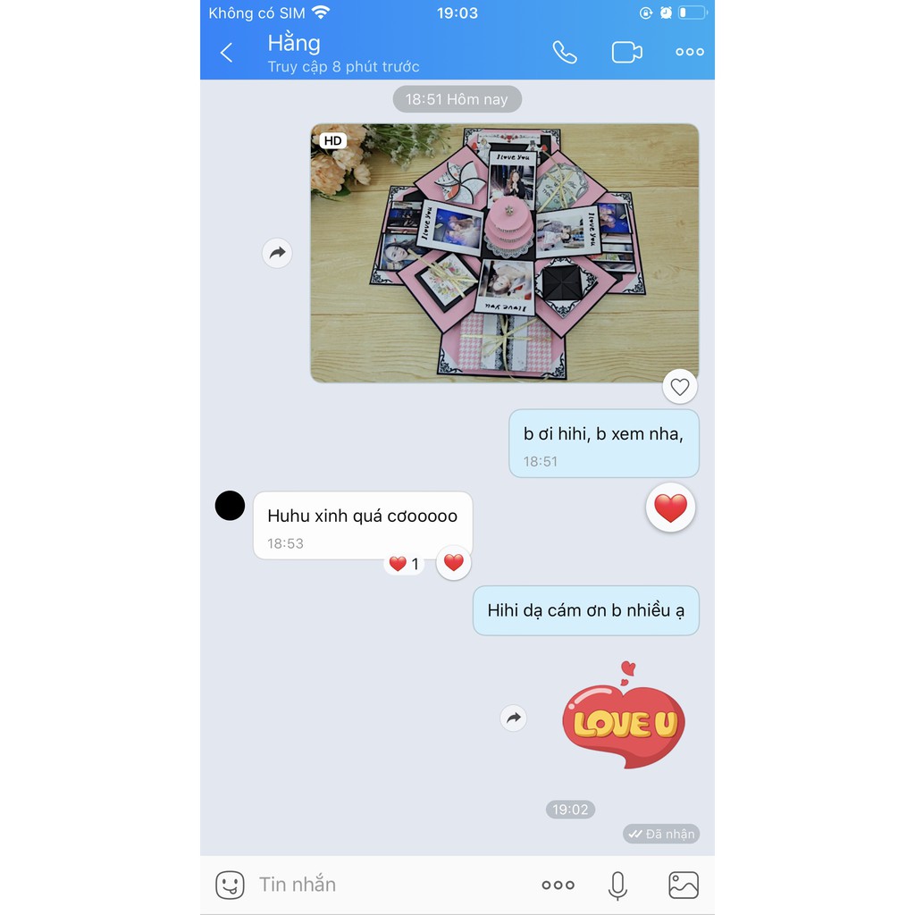 [ FREE SHIP] Hộp quà LOVE BOX K16