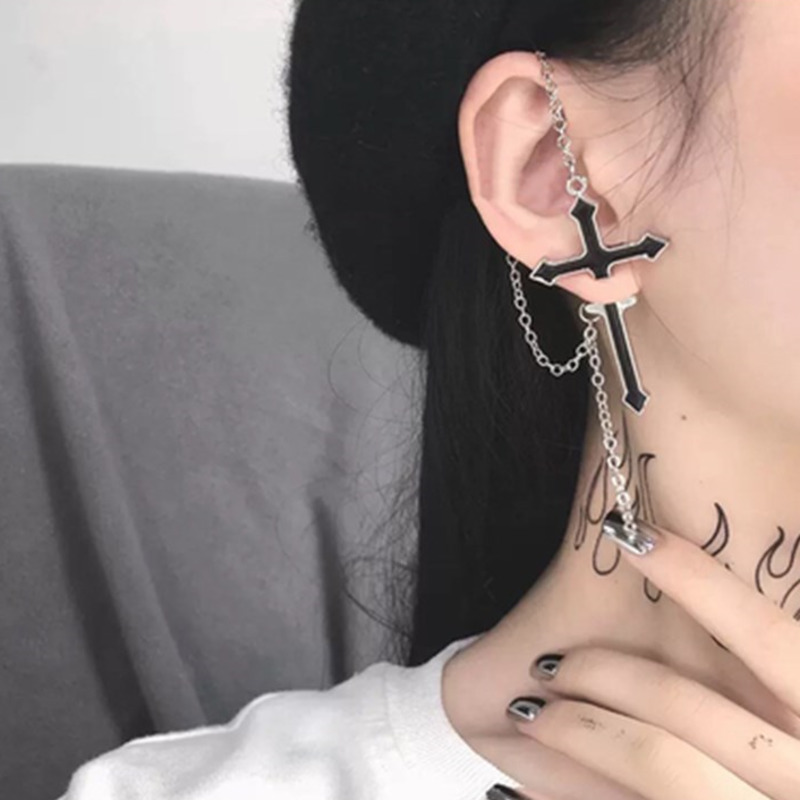 Hoa Tai Dáng Dài Hình Thánh Giá Thời Trang Cho Nữ