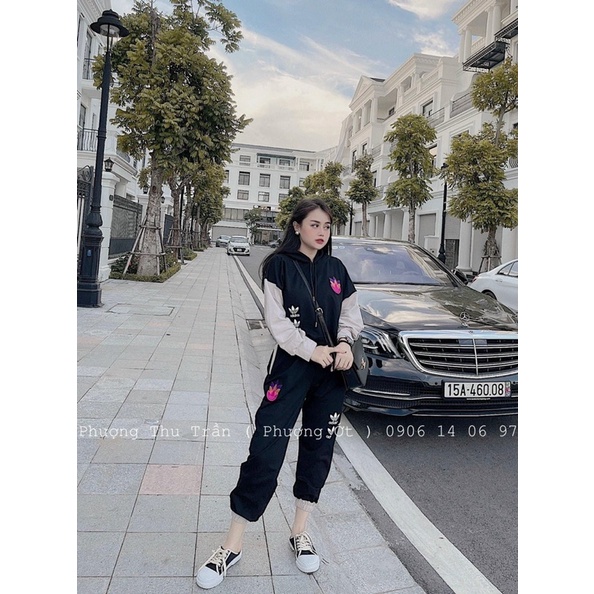 Set bộ thể thao mũ AD tay phối màu