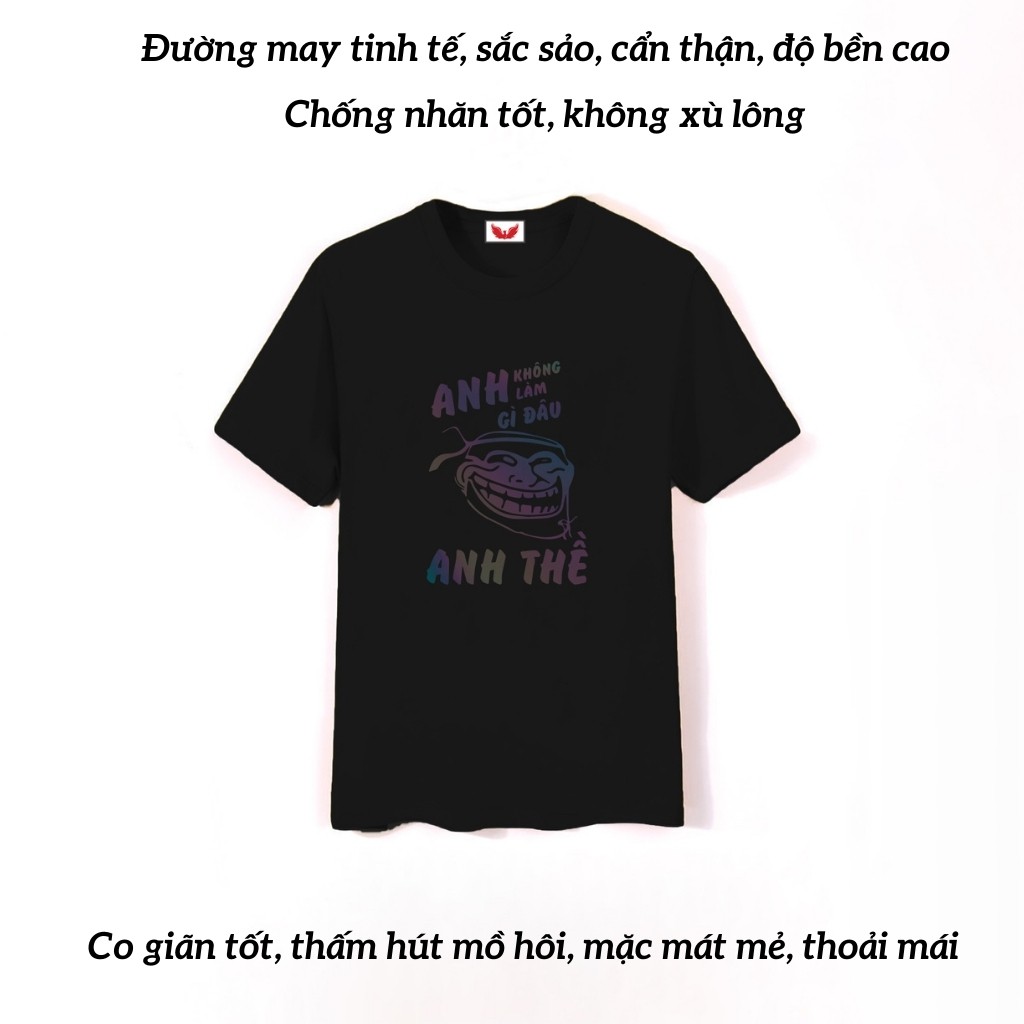 Áo Thun Phản Quang Anh Không Làm Gì form rộng unisex tay lỡ freesize nam nữ PQ2