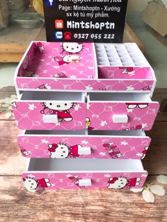 tủ đựng mỹ phẩm 4 tầng hello kitty