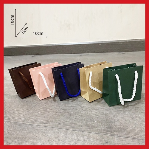 TÚI GIẤY KRAFT Mini 10x10x5cm - Nhiều Màu