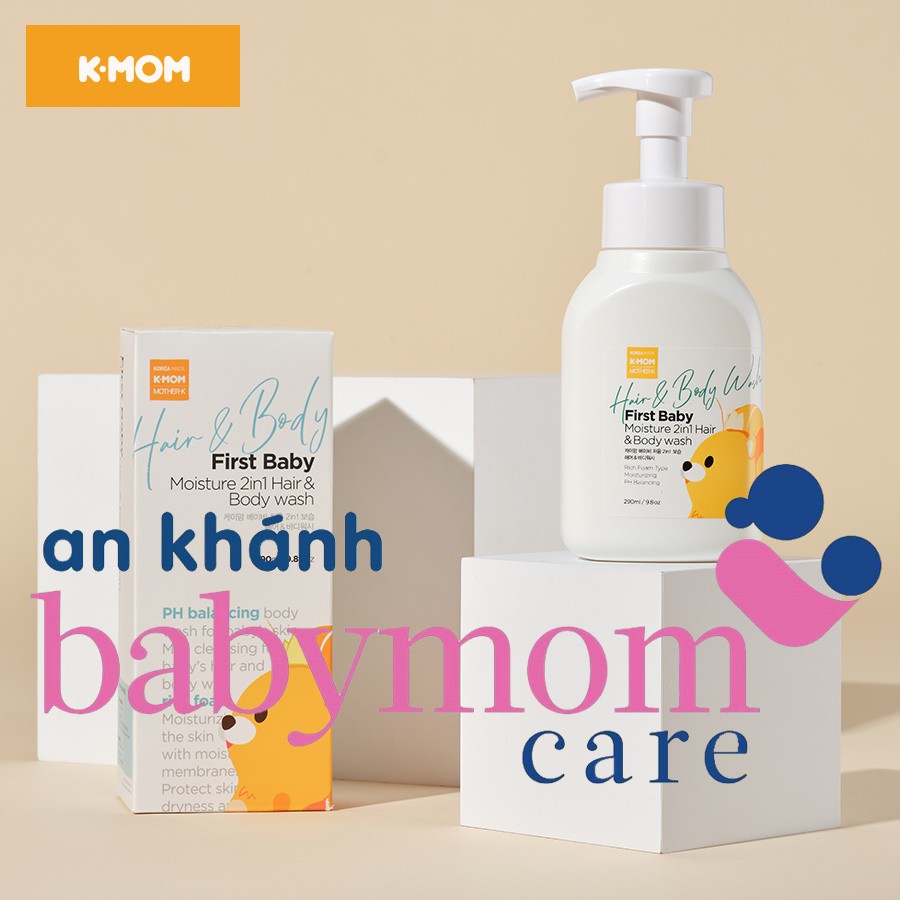 SỮA TẮM GỘI HỮU CƠ CHO BÉ K-MOM (290ML)