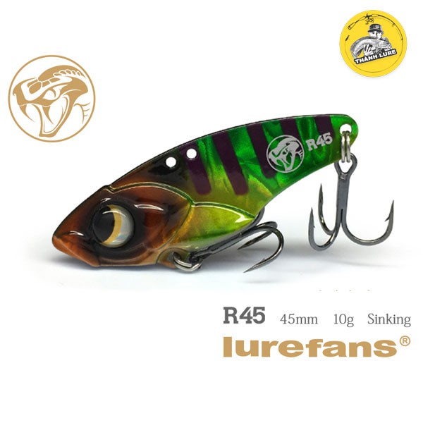 Mồi cá sắt R45 Lurefans Size 10gr câu cá lóc, cá chim, cá trê, cá cháo cực nhạy
