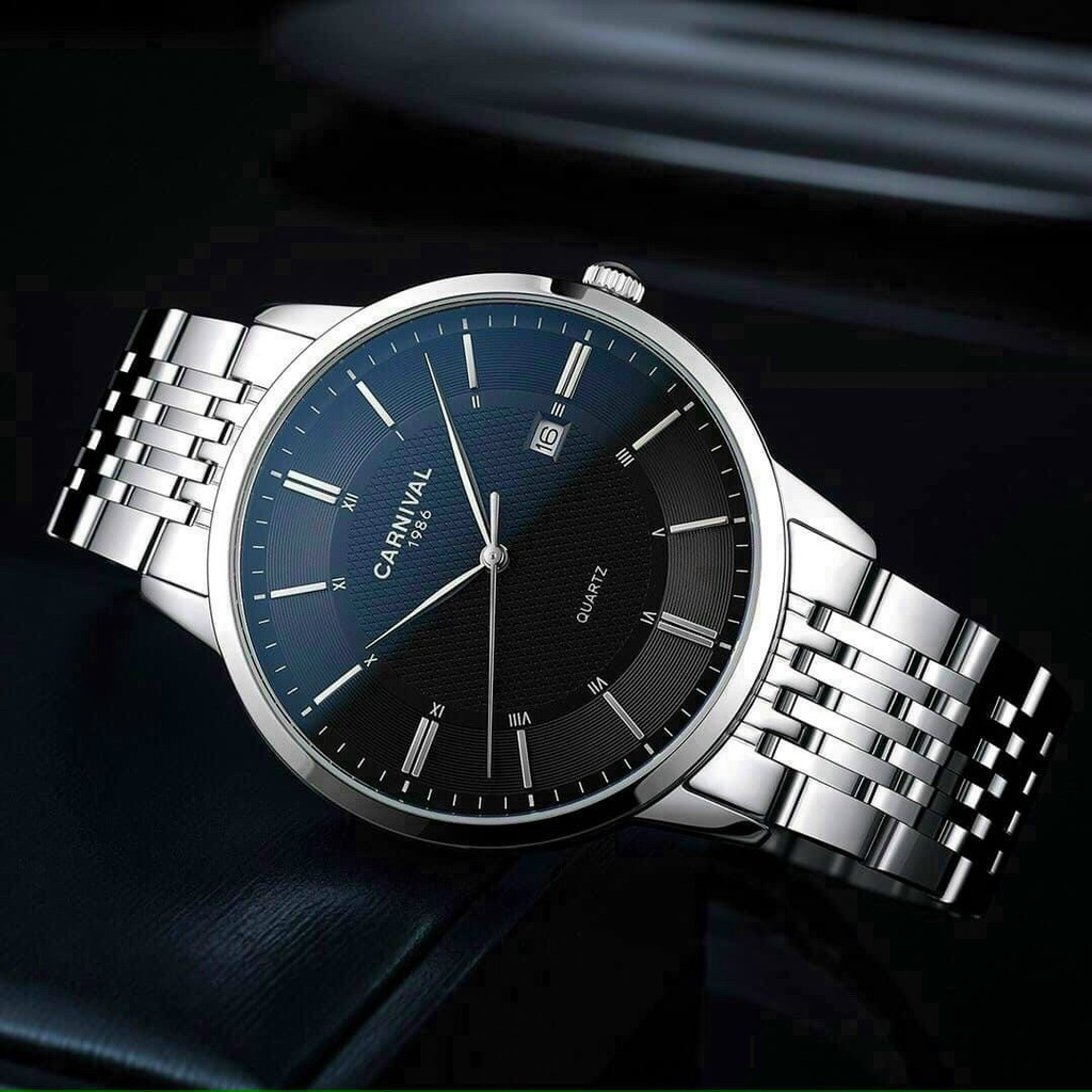 Đồng Hồ Nam Dây Kim Loại Cao Cấp - Đồng Hồ Nam Carni Chính Hãng