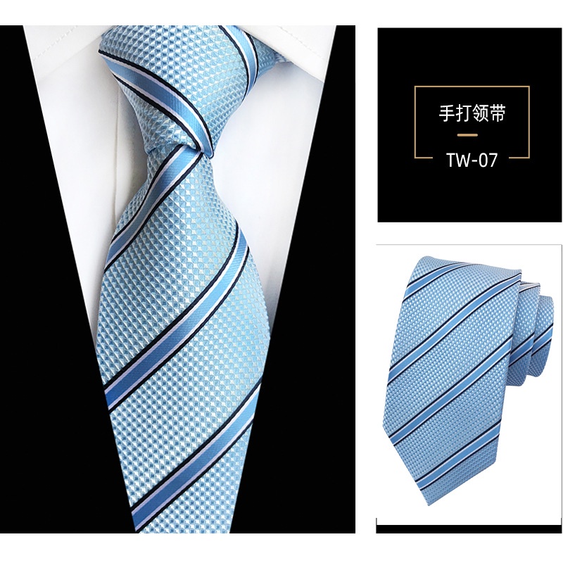 Cà Vạt Kẻ Sọc Màu Xanh Navy Thời Trang Công Sở Cho Nam [Giao Hàng Trong 24 Giờ]