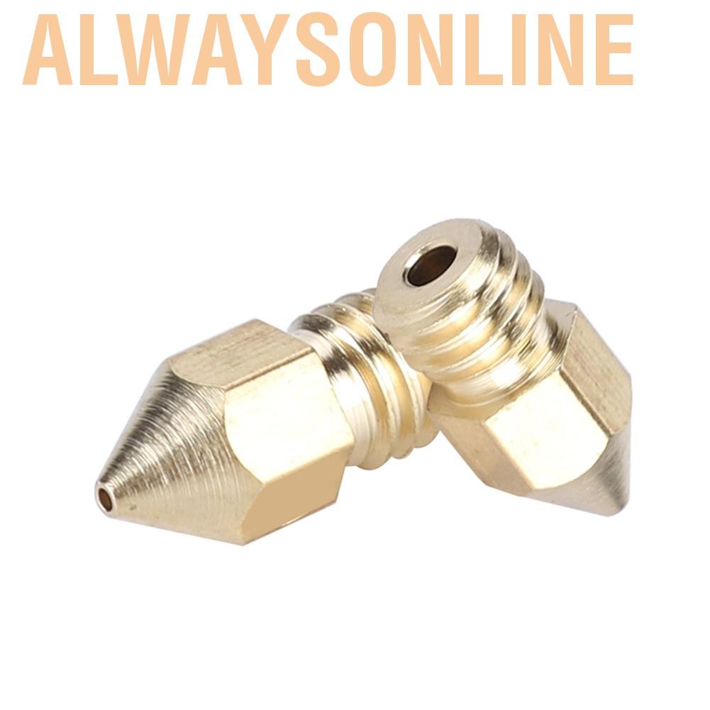 Alwaysonline 14Pcs 3D Printer Nozzle Extruder Brass Print Head 0.2/0.3/0.4/0.5/0.6/0.8/1mm