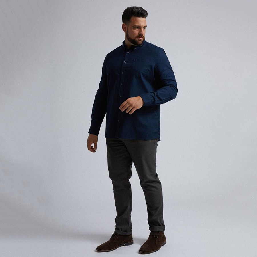 Áo Sơ Mi Nam Dài Tay Oxford Uniqlo Xanh Navy Big Size | BigBuy360 - bigbuy360.vn