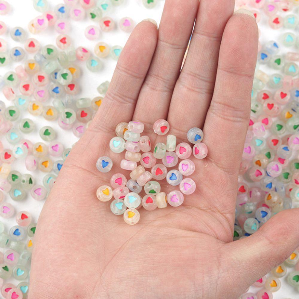 SUMU Set 100 Hạt Cườm Tròn Dạ Quang Làm Trang Sức Thủ Công