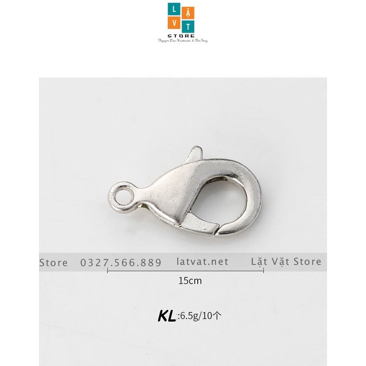 20 cái đầu móc khoá càng cua làm phụ kiện trang sức giả đồng 903 DIY
