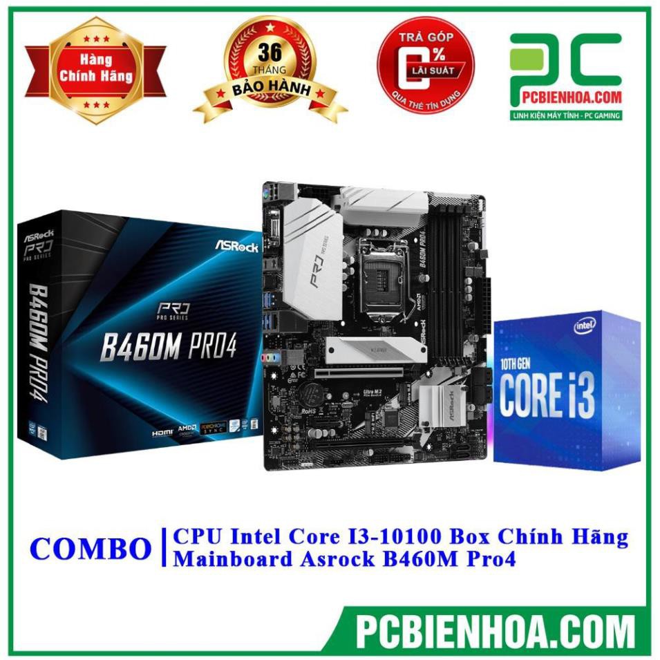 Combo siêu phẩm Intel I3 10100 New Box + H410M HDV TẶNG BÀN DI CHUỘT GAMING | WebRaoVat - webraovat.net.vn