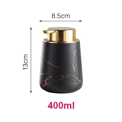 Chai Vòi Nhấn Đựng Nước Rửa Tay Sữa Tắm Chất Liệu Gốm Sứ Dung Tích 400ml BEECOOK