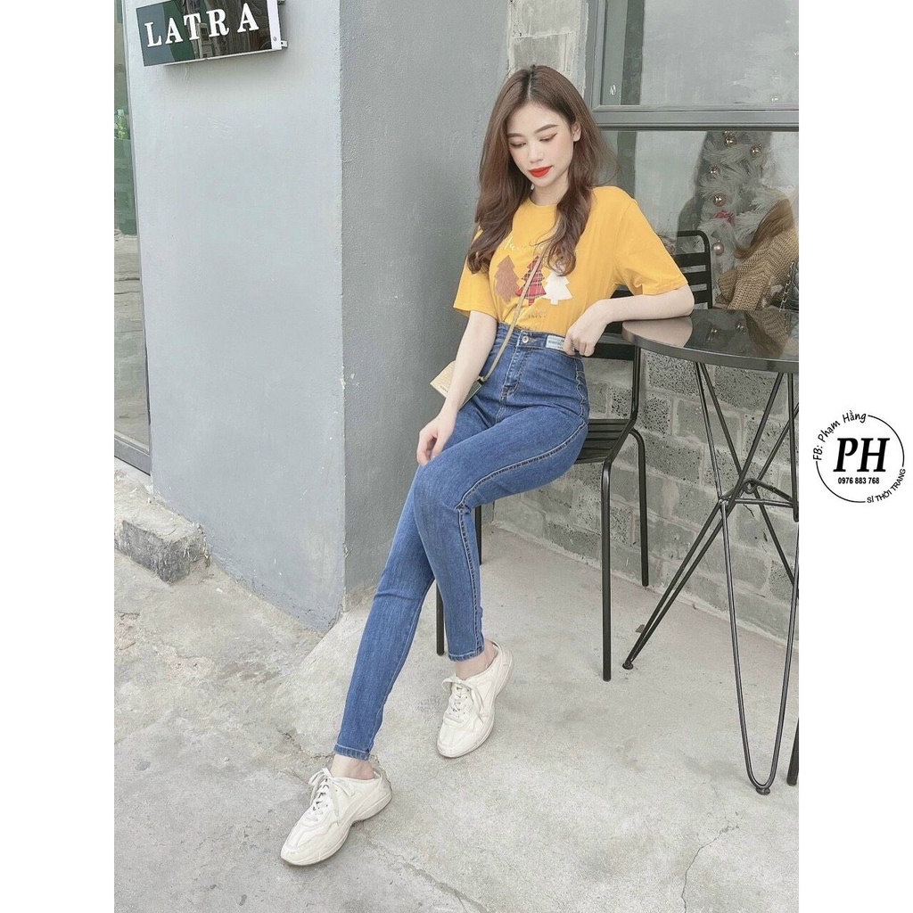 Quần Jeans Nữ Co giãn cạp siêu cao khoe cặp chân dài thon và vòng 3 quyến rũ cho nàng