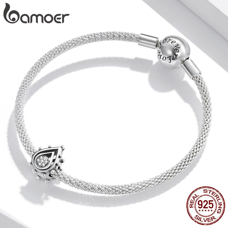 Phụ Kiện Hạt Charm Bamoer Bằng Bạc 925 Scc1723 Hình Hoa Sen Xinh Xắn