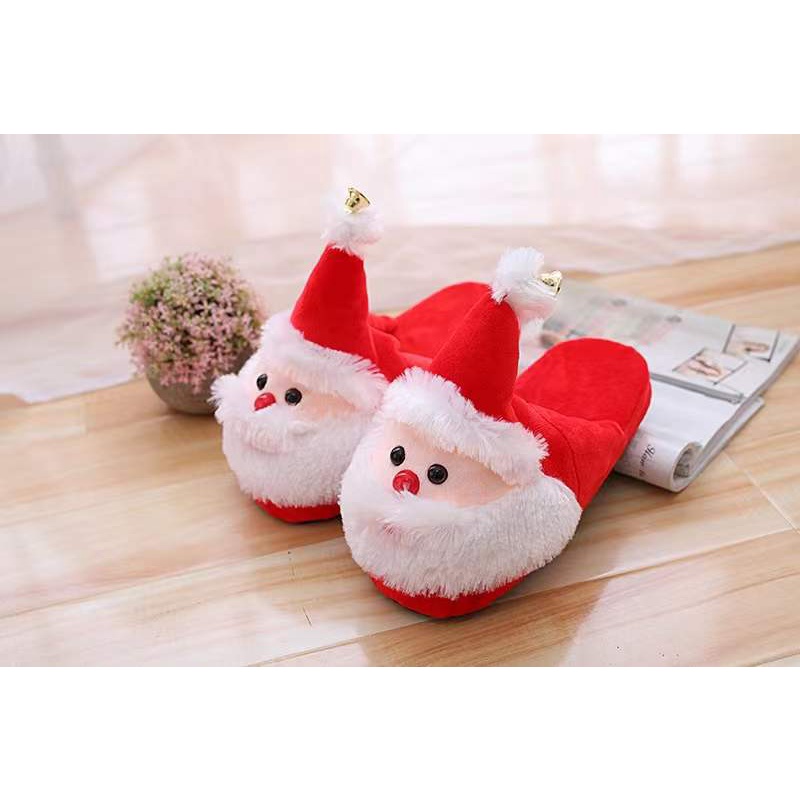Dép Bông Đi Trong Nhà Chống Trượt Hình Ông Già Noel Dễ Thương
