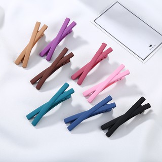 (Butgiasi) Kẹp Tóc Nơ Trơn Nhựa Mix Color