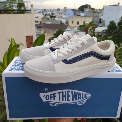 Giày 𝗩𝗮𝗻𝘀 Vault Old Skool Màu Xanh Navi - Giày thể thao nam nữ 𝗩𝗮𝗻𝘀 Vault Old Skool Full box bill