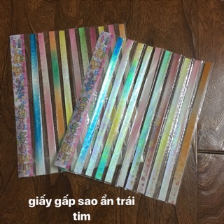 combo giấy gấp hạc/sao+lọ thuỷ tinh
