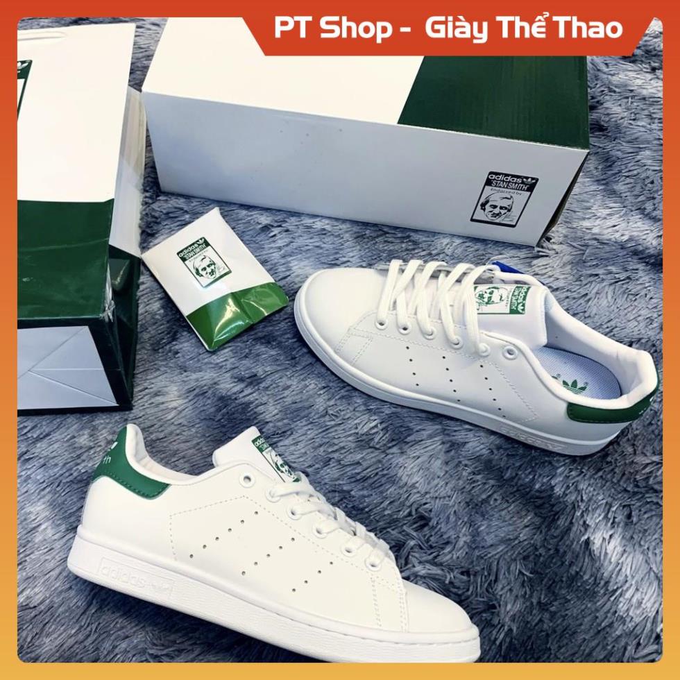 [FreeShip–Hàng Loại A] Giày thể thao STAN SMITH Trắng gót xanh FULLBOX,  Giầy sneaker trắng đủ size