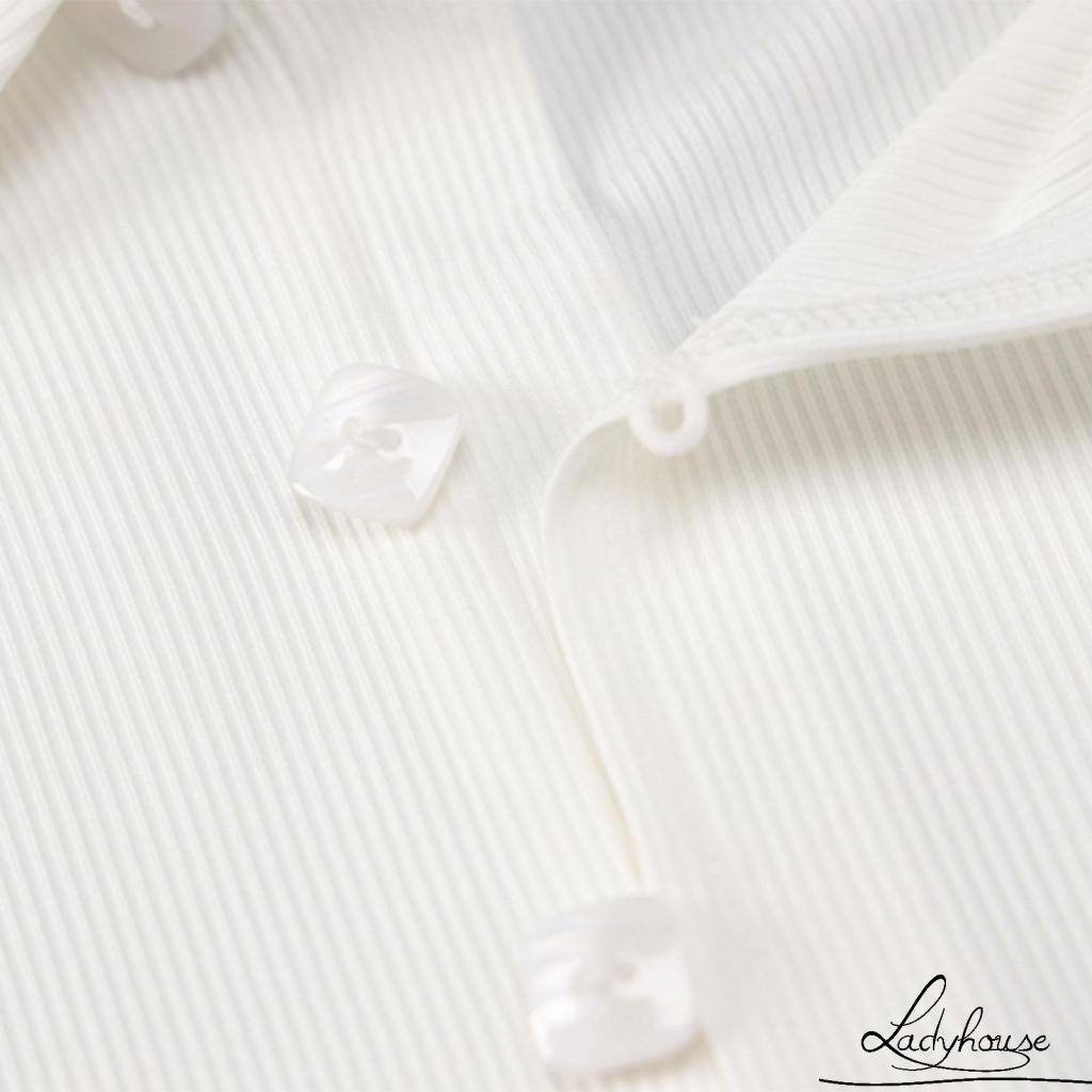 LD-Women´s Sexy Short Sleeve Dress, Ladies´ Shirt Collar Button Tight Skirt, Beveled Side Slit Dress