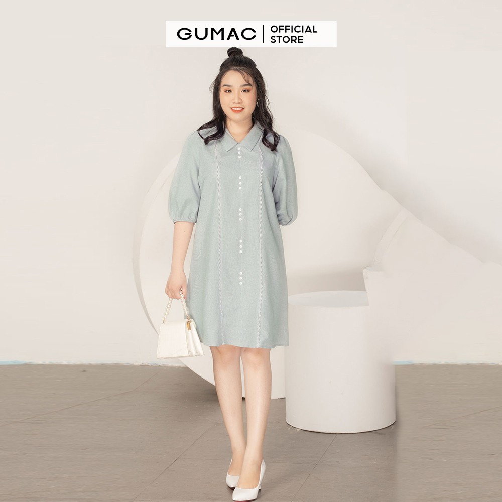 [Mã WABRGULUV giảm tới 100K đơn 249K] Đầm nữ oversize đăng ten GUMAC DA962 | BigBuy360 - bigbuy360.vn